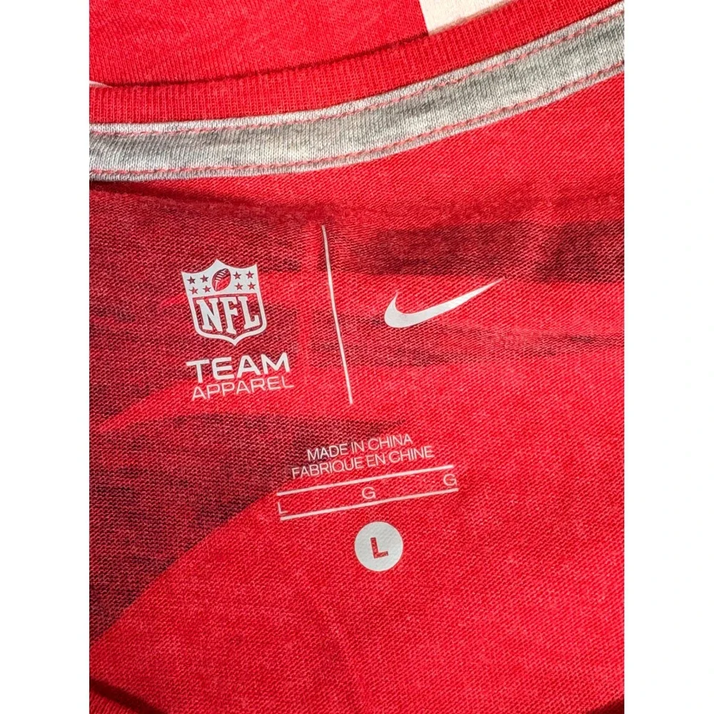 Nike‎ NFL New England Patriots Red Lets Turn It Up Graphic T-Shirt Womens Sz L